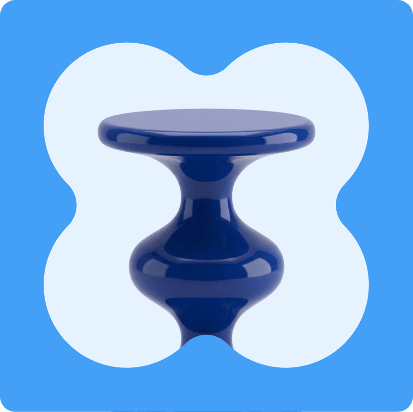 Blue side table