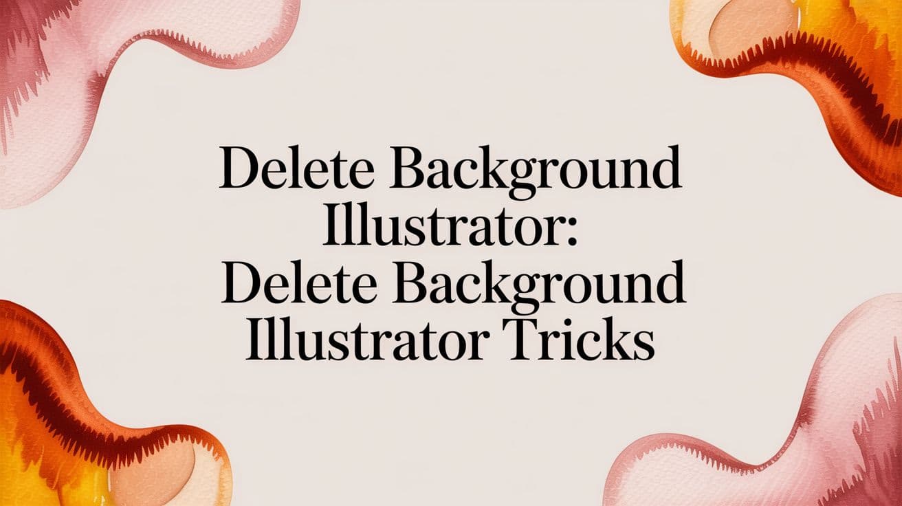 Delete Background Illustrator: delete background illustrator tricks