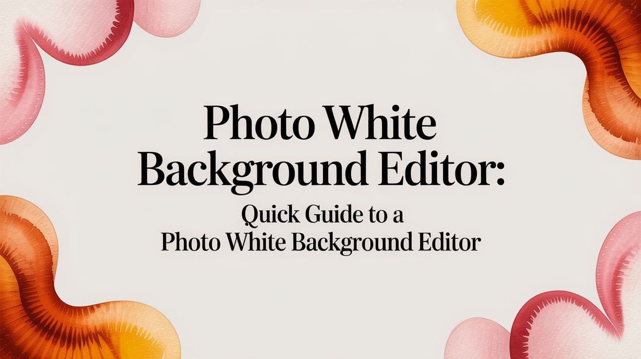 Photo White Background Editor: Quick Guide to a photo white background editor