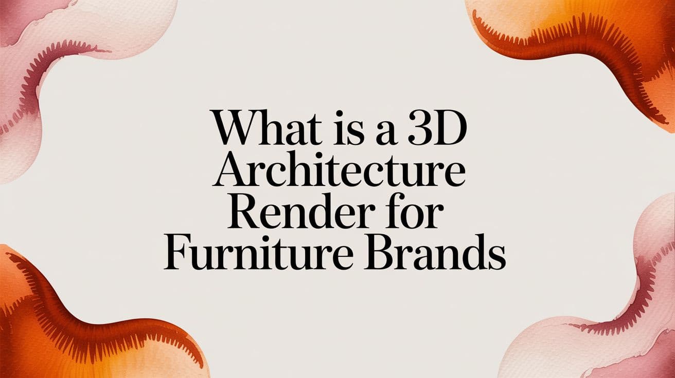 What Is a 3D Architecture Render for Furniture Brands