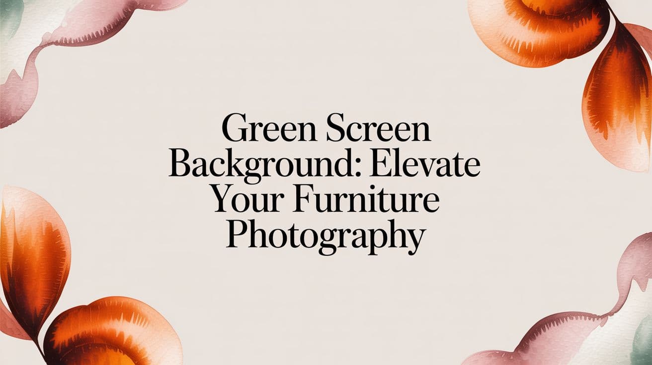 Green Screen Background: Elevate Your Furniture Photography