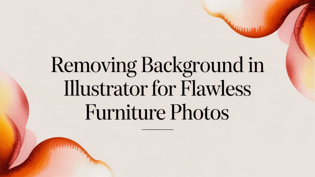 Removing Background in Illustrator for Flawless Furniture Photos