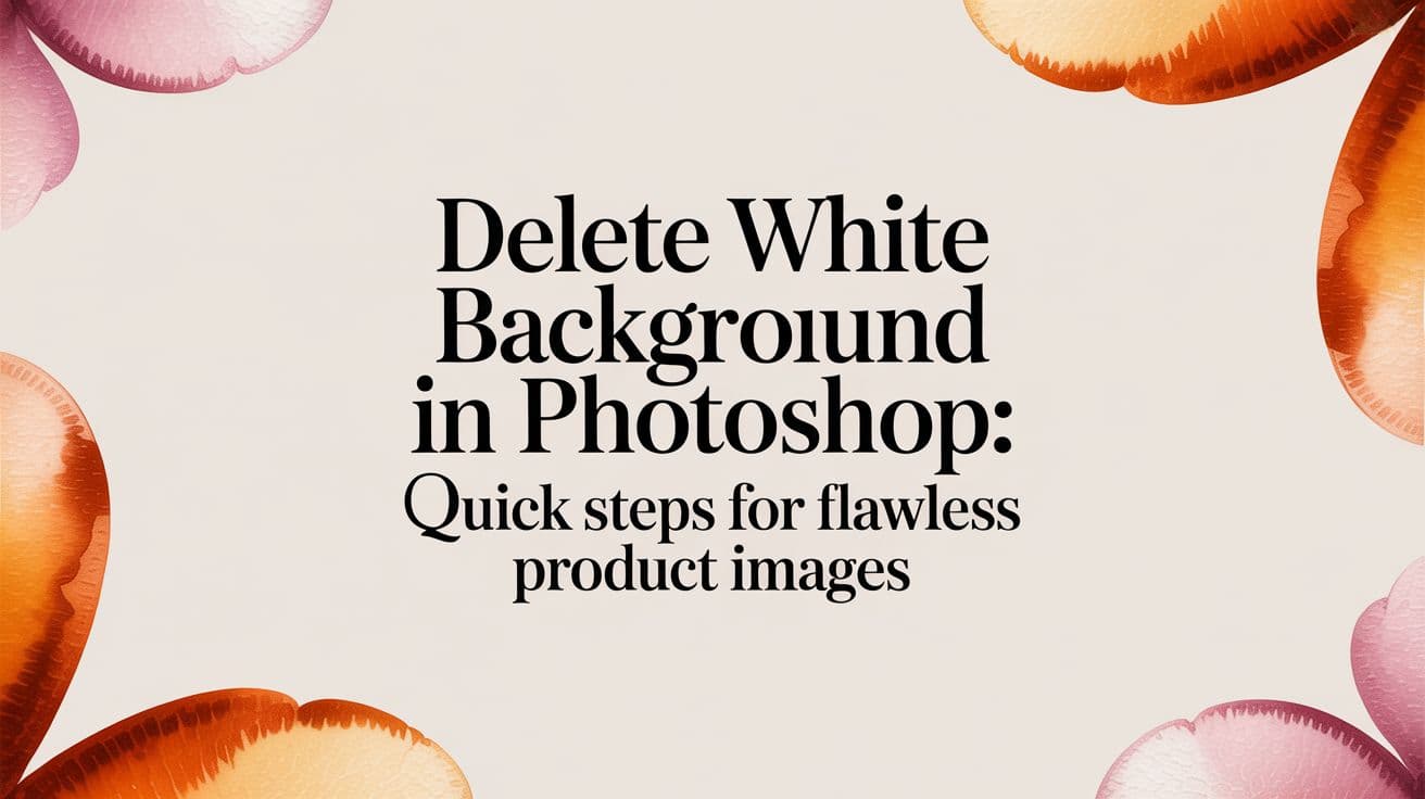 Delete White Background in Photoshop: Quick Steps for Flawless Product Images