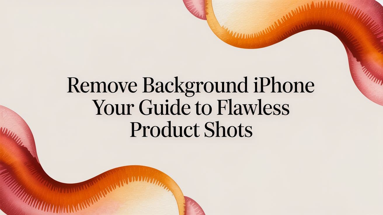 Remove Background iPhone Your Guide to Flawless Product Shots