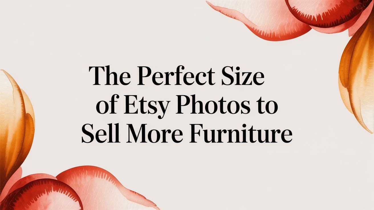The Perfect Size of Etsy Photos to Sell More Furniture