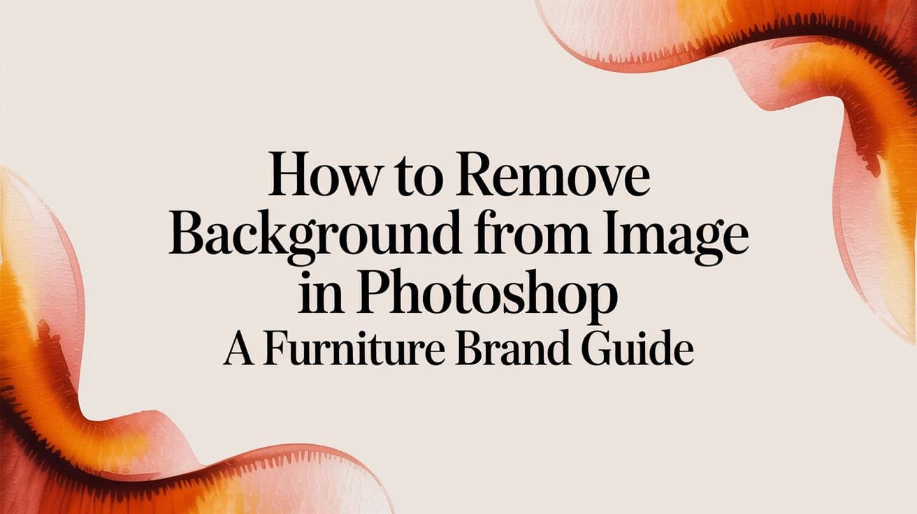 How to Remove Background from Image in Photoshop A Furniture Brand Guide