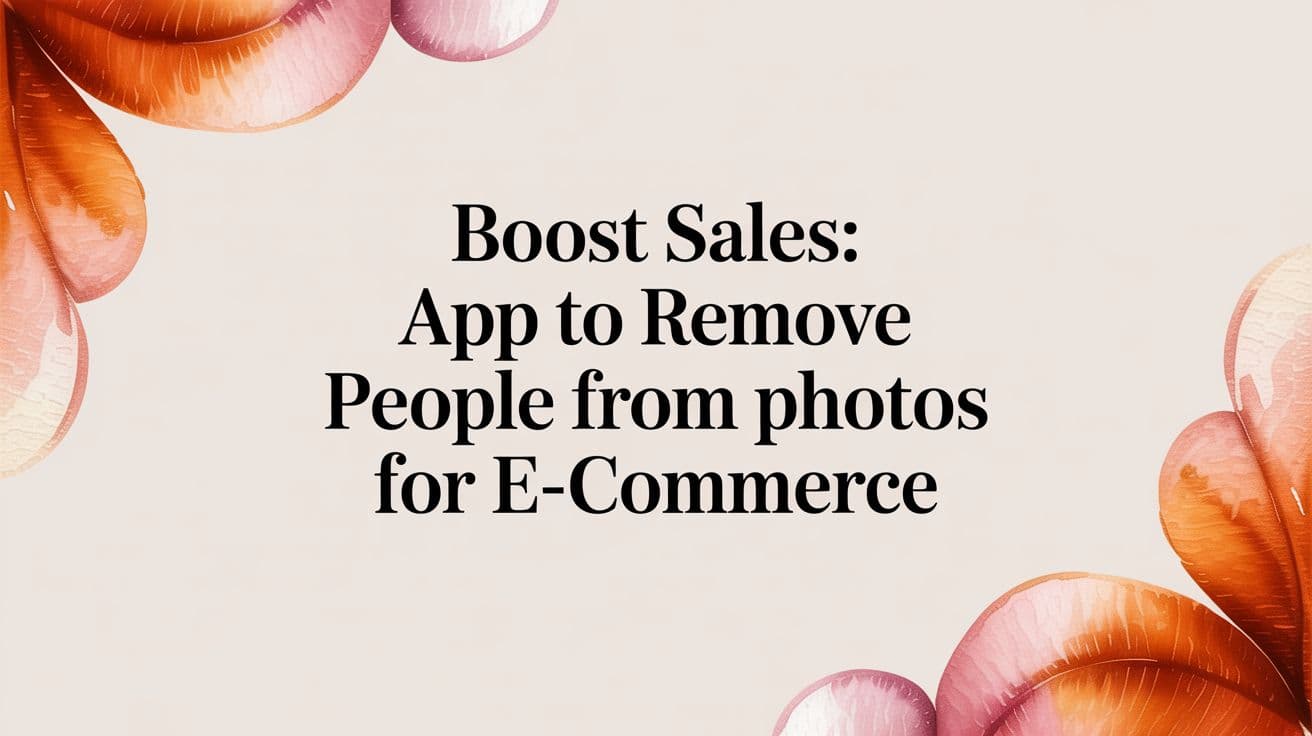 Boost Sales: App to Remove People From Photos for E-commerce