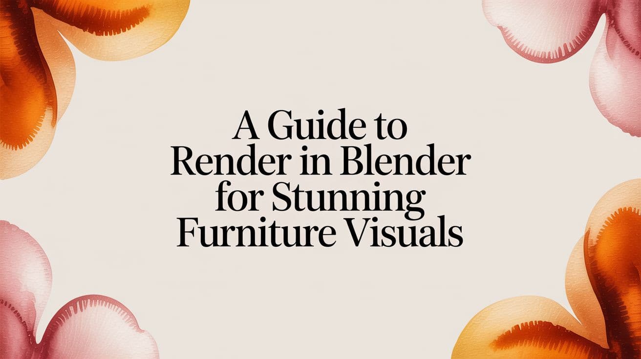 A Guide to Render in Blender for Stunning Furniture Visuals in 2026