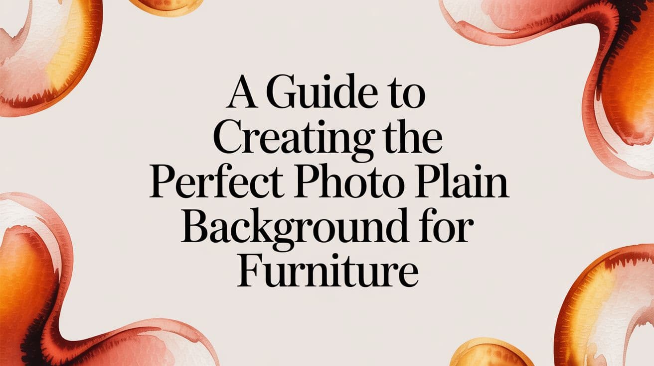 A Guide to Creating the Perfect Photo Plain Background for Furniture