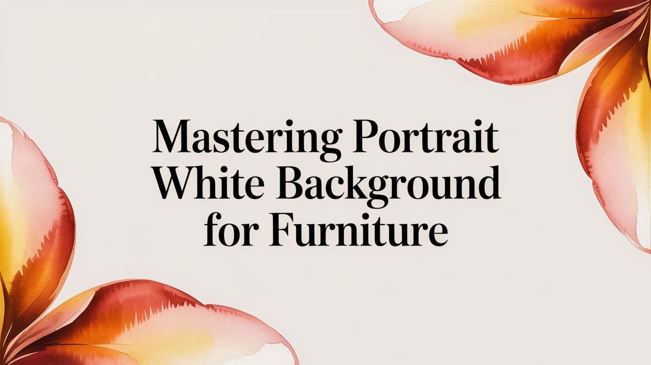 Mastering Portrait White Background for Furniture