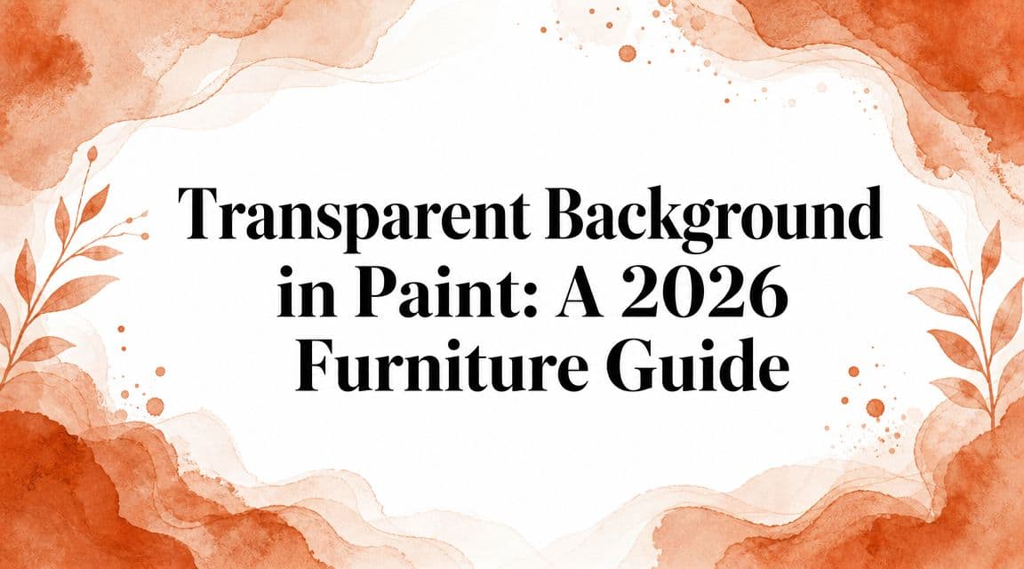 Transparent Background in Paint: A 2026 Furniture Guide