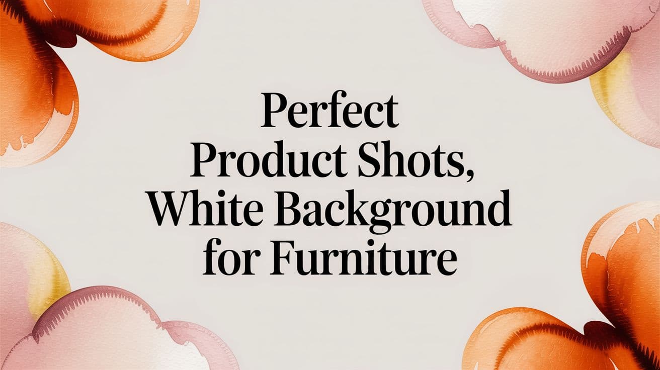 Perfect Product Shots White Background for Furniture