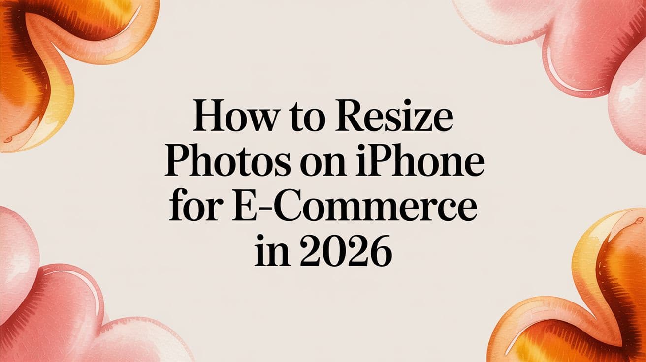 How to Resize Photos on iPhone for E-commerce in 2026