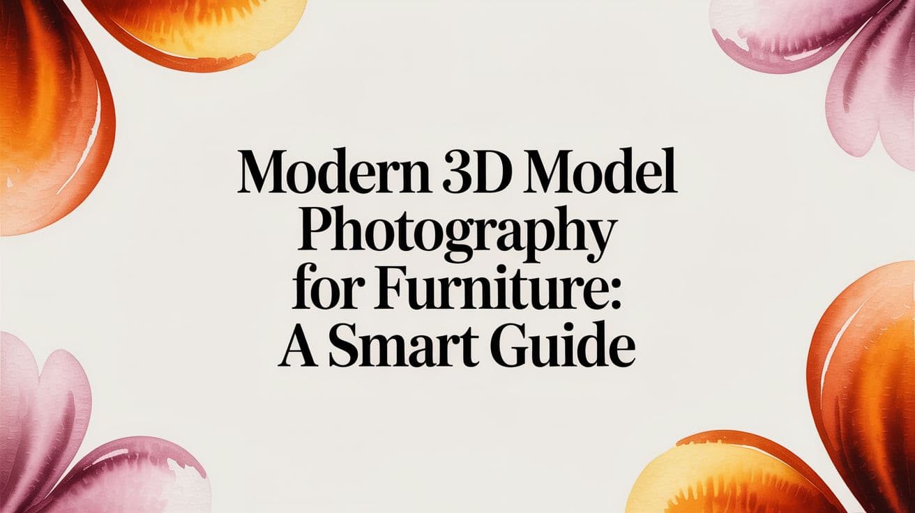 Modern 3d model photography for Furniture: A Smart Guide