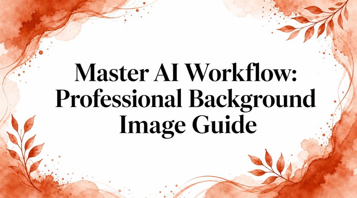 Master AI Workflow: Professional Background Image Guide