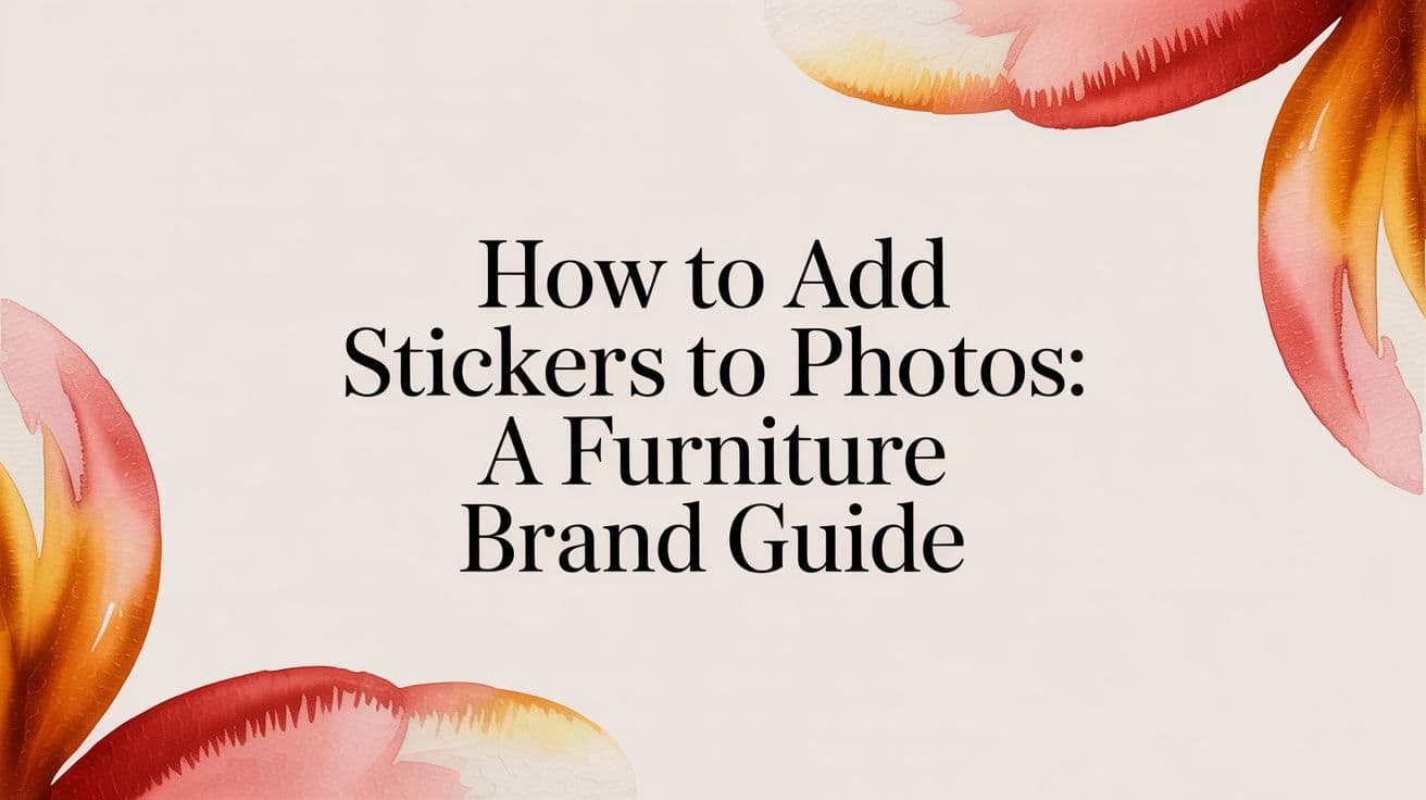 How to Add Stickers to Photos: A Furniture Brand Guide