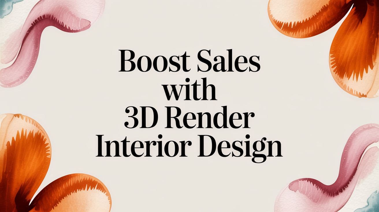Boost Sales With 3D Render Interior Design