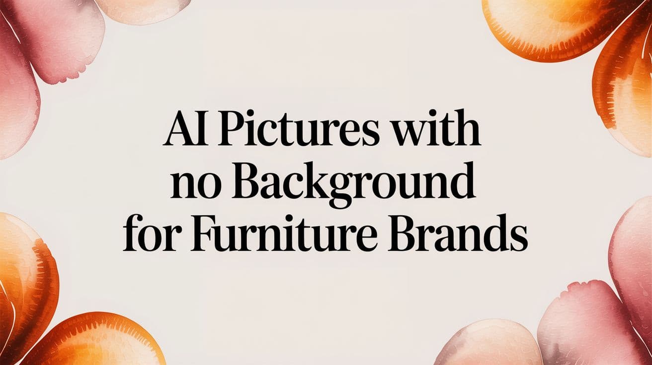 AI Pictures with No Backgrounds for Furniture Brands