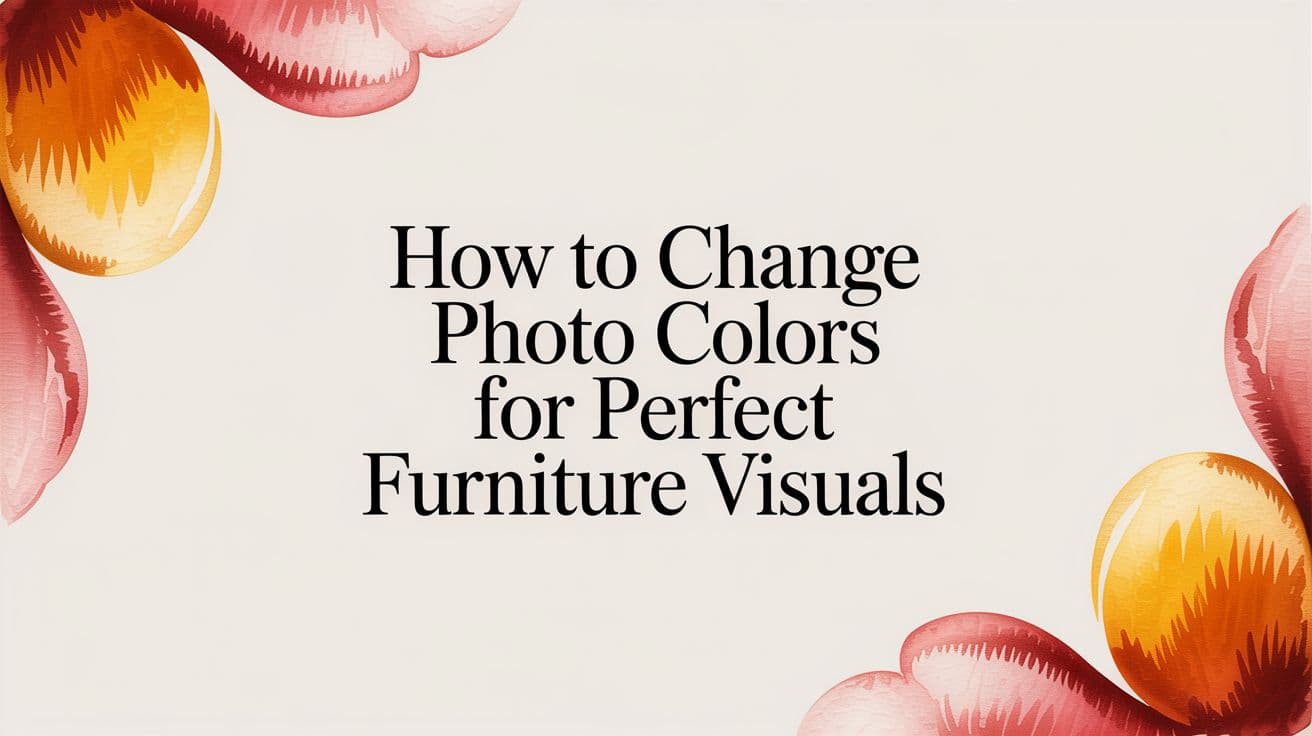 How to Change Photo Colors for Perfect Furniture Visuals