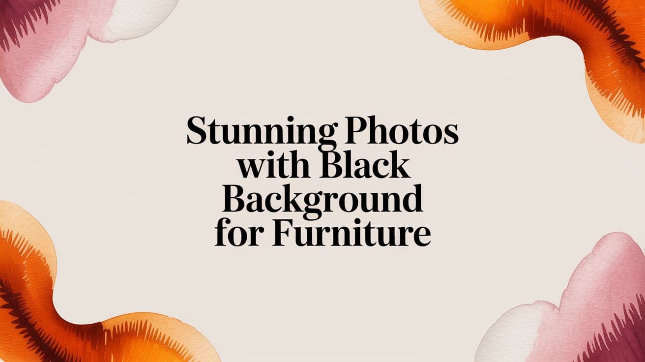 Stunning Photos With Black Background for Furniture