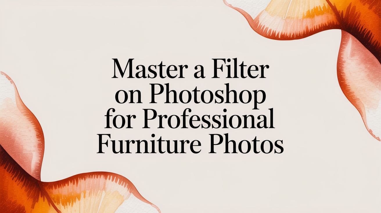 Master a Filter on Photoshop for Professional Furniture Photos