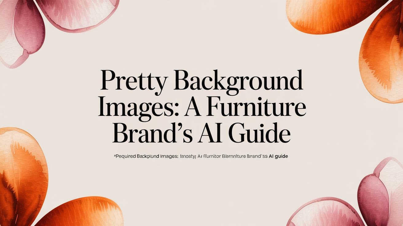Pretty Background Images: A Furniture Brand's AI Guide