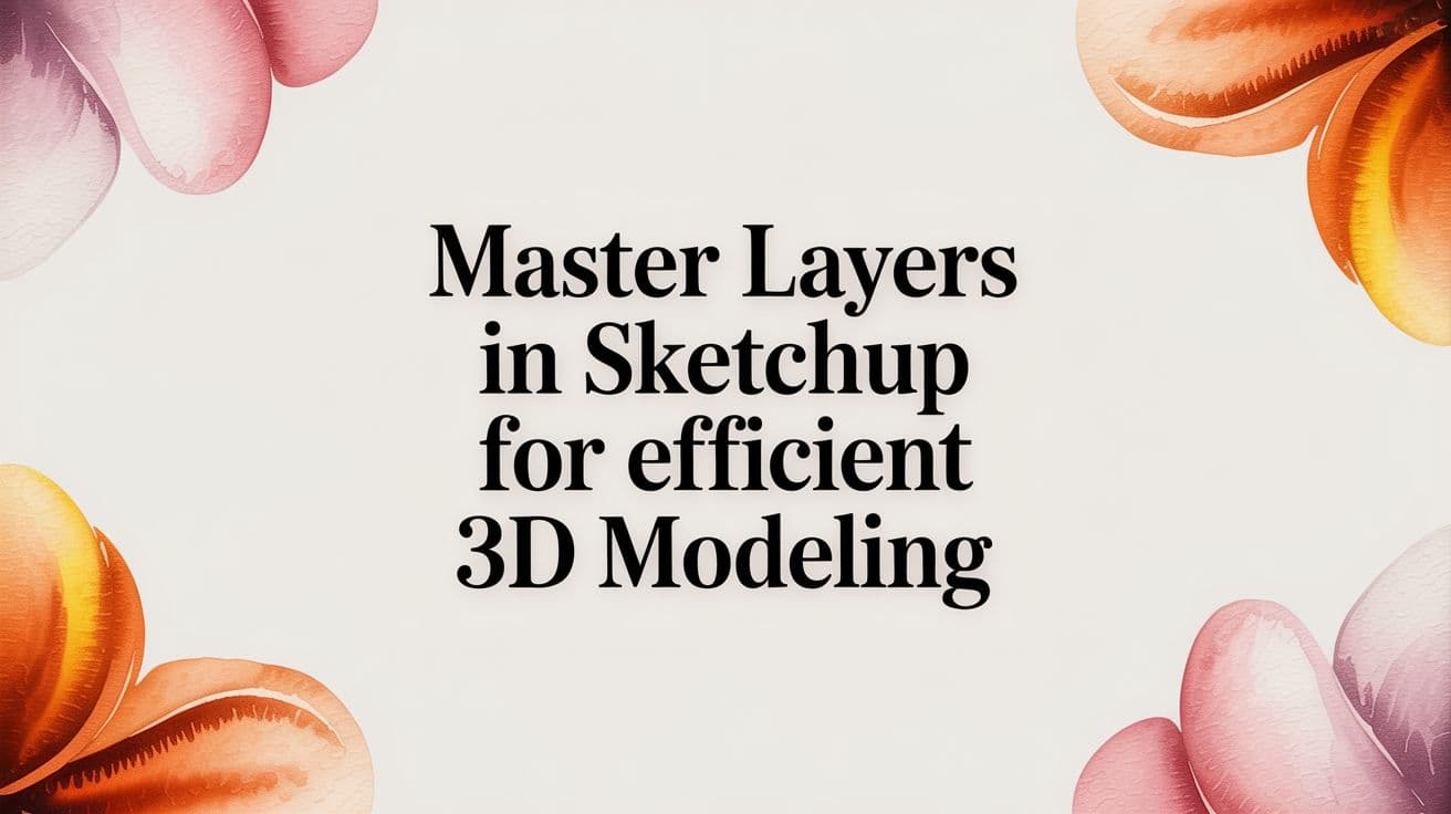 Master Layers In SketchUp For Efficient 3D Modeling
