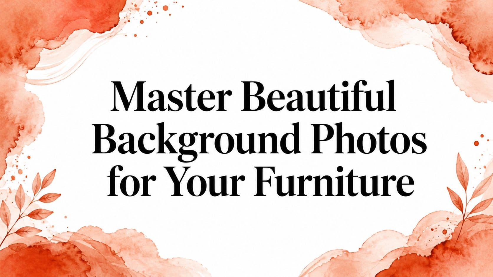 Master Beautiful Background Photos for Your Furniture