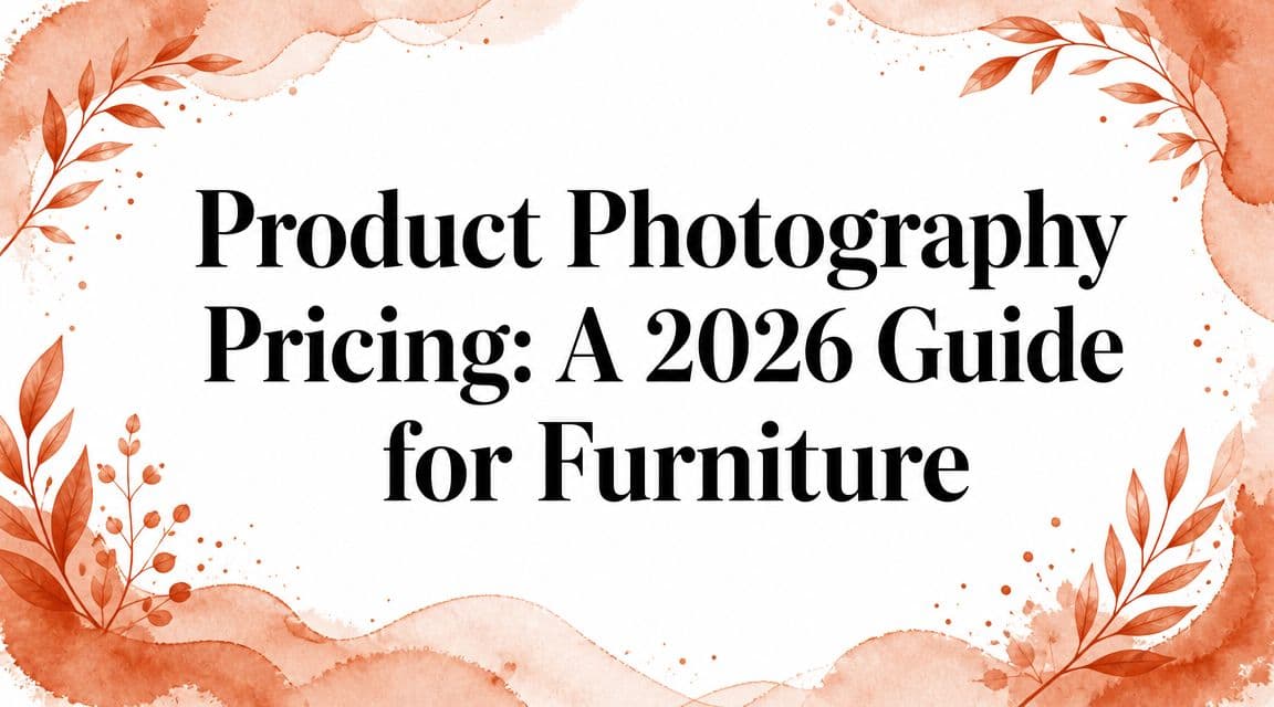 Product Photography Pricing: A 2026 Guide for Furniture