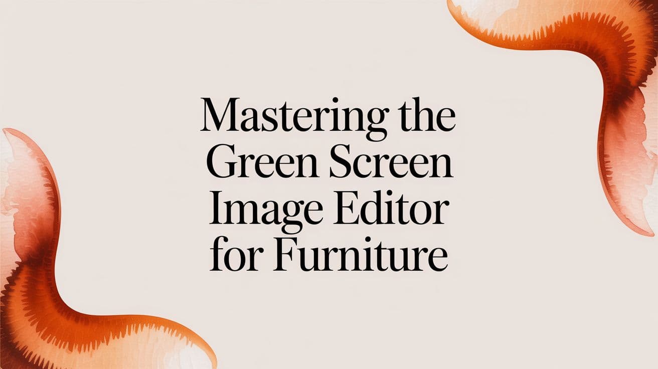 Mastering the Green Screen Image Editor for Furniture