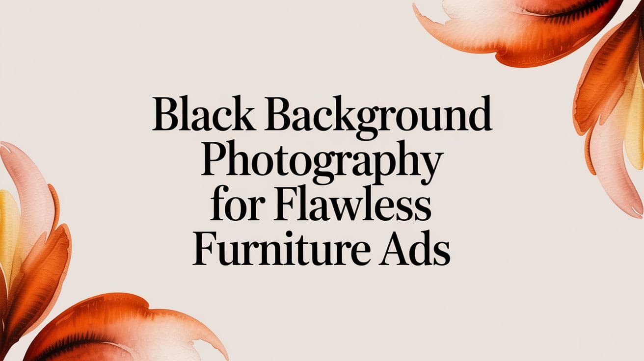 Black Background Photography for Flawless Furniture Ads