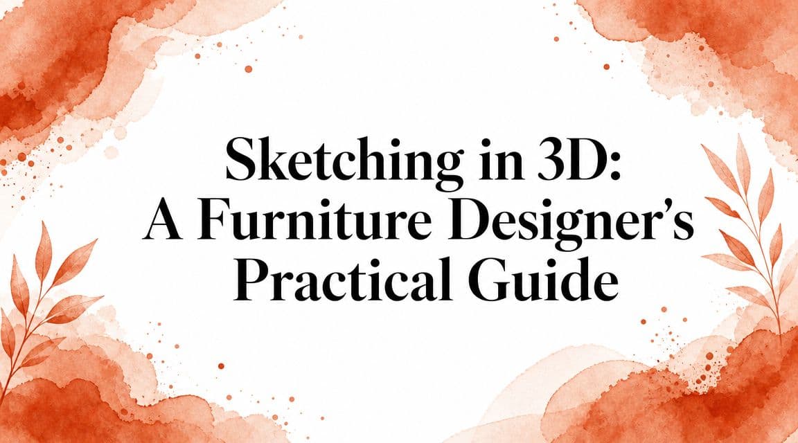 Sketching in 3D: A Furniture Designer's Practical Guide