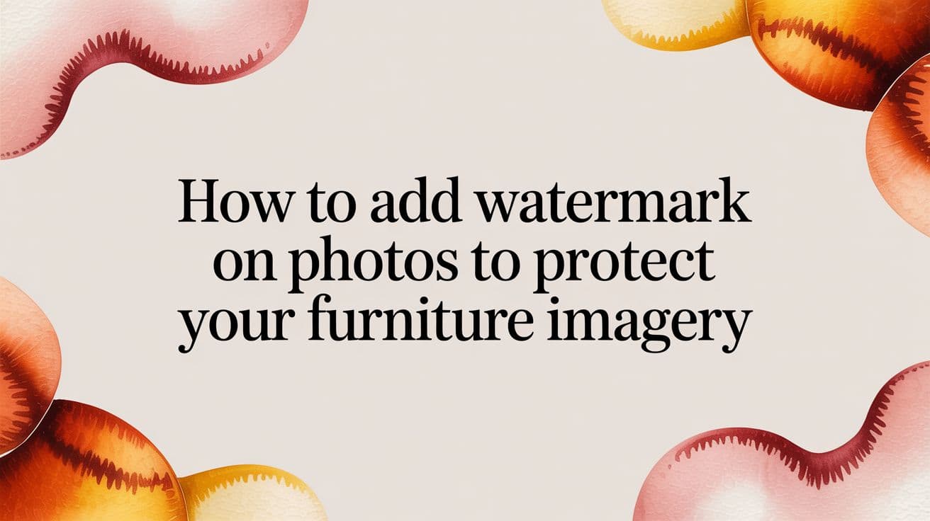 How to Add Watermark on Photos to Protect Your Furniture Imagery