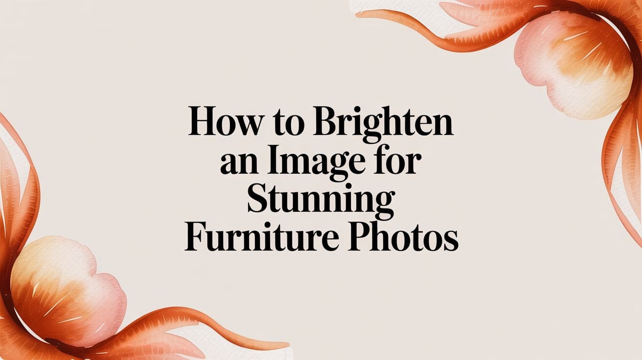 How to Brighten an Image for Stunning Furniture Photos