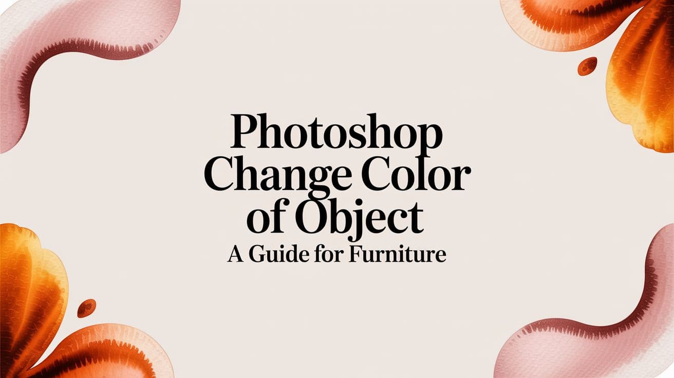 Photoshop Change Color of Object A Guide for Furniture