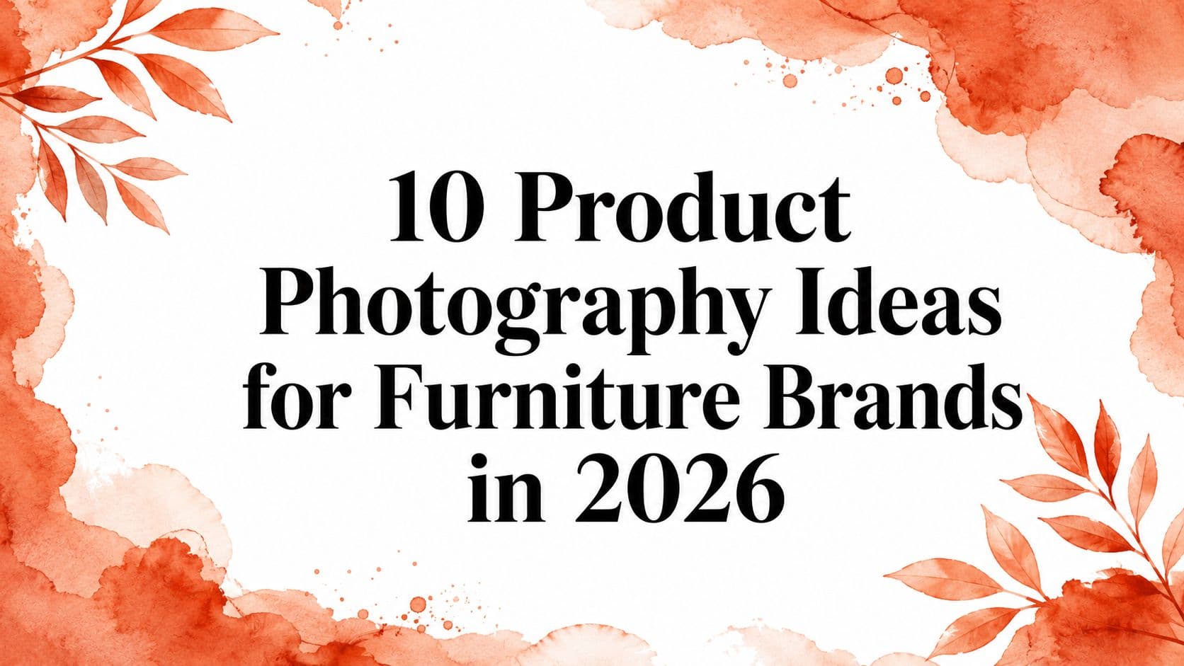 10 Product Photography Ideas for Furniture Brands in 2026